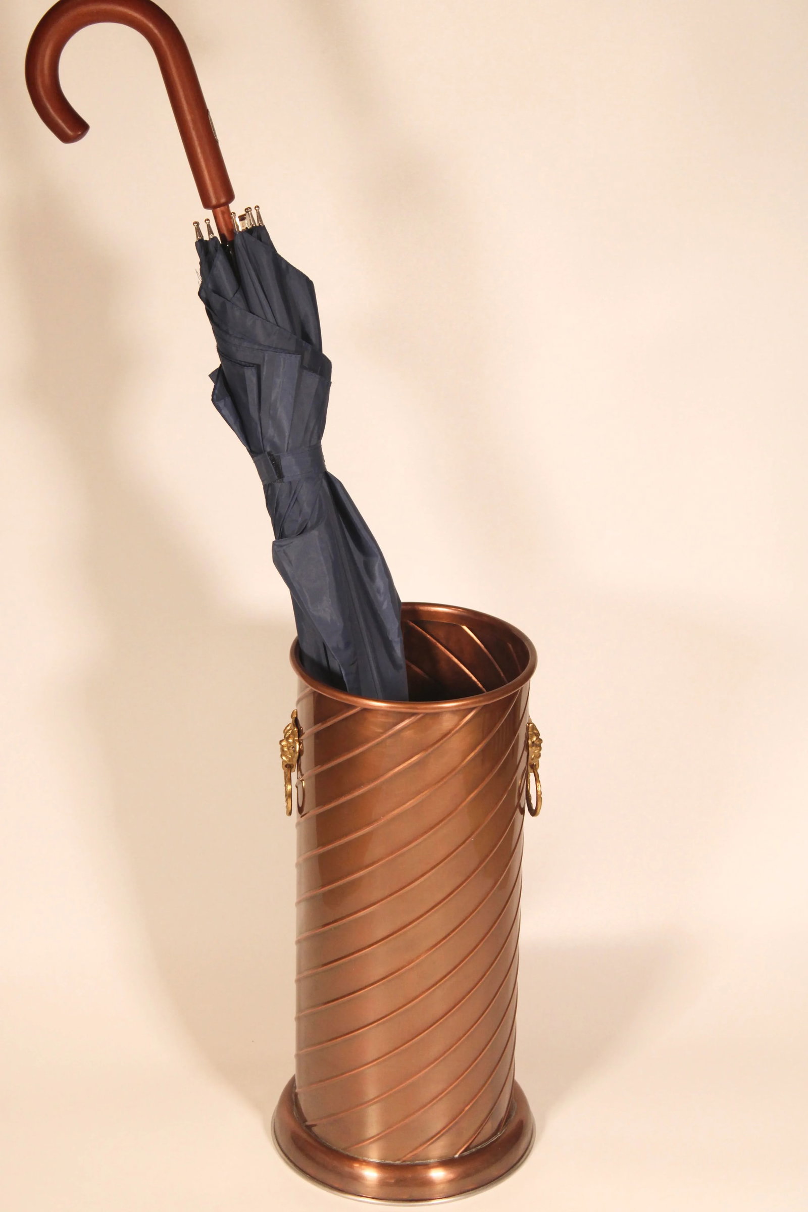 Hollywood Regency Brass and Copper Cane Holder / Umbrella Stand - 8