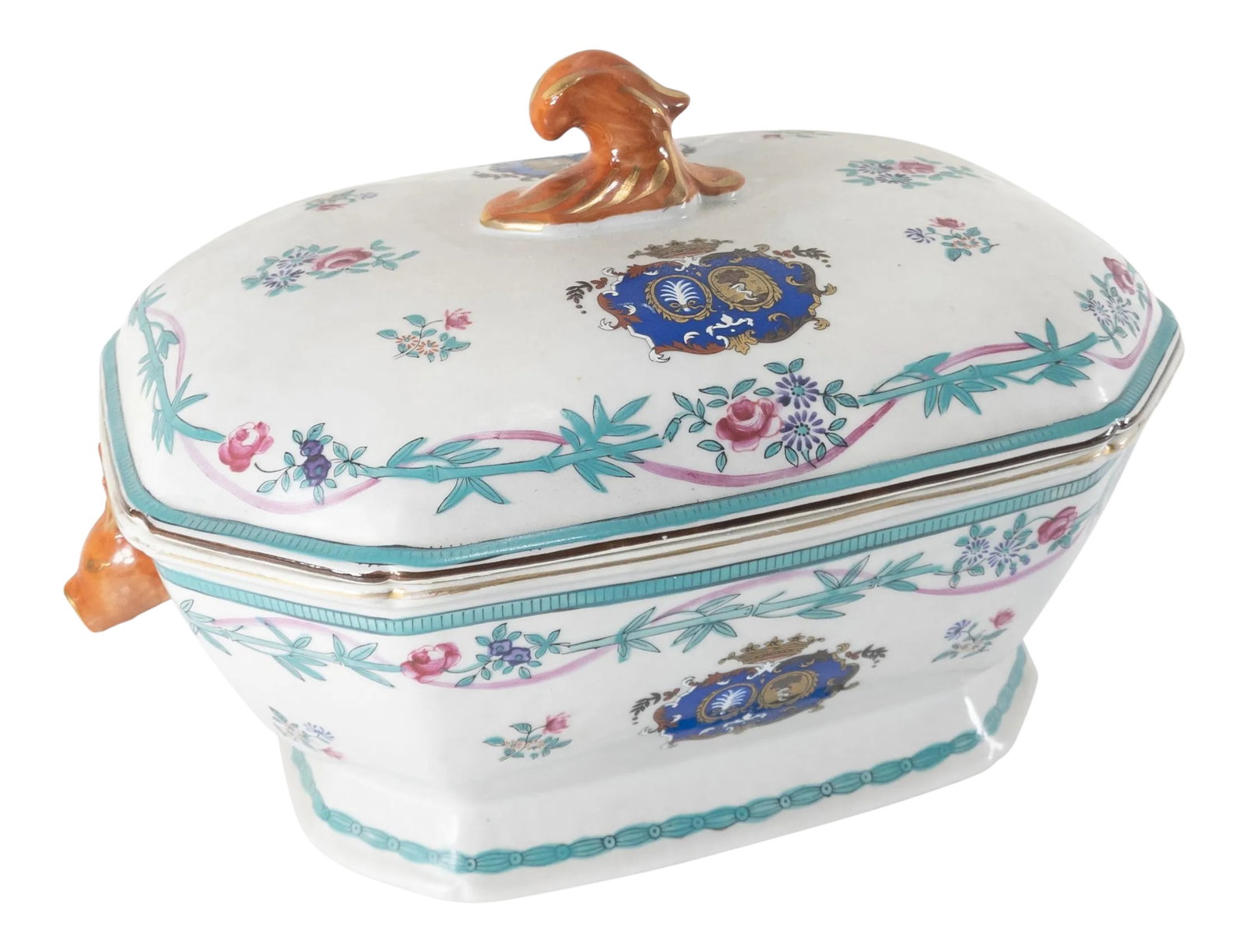 Contemporary Chinoiserie Chinese Export Famille Rose Tureen (1 of 13)
