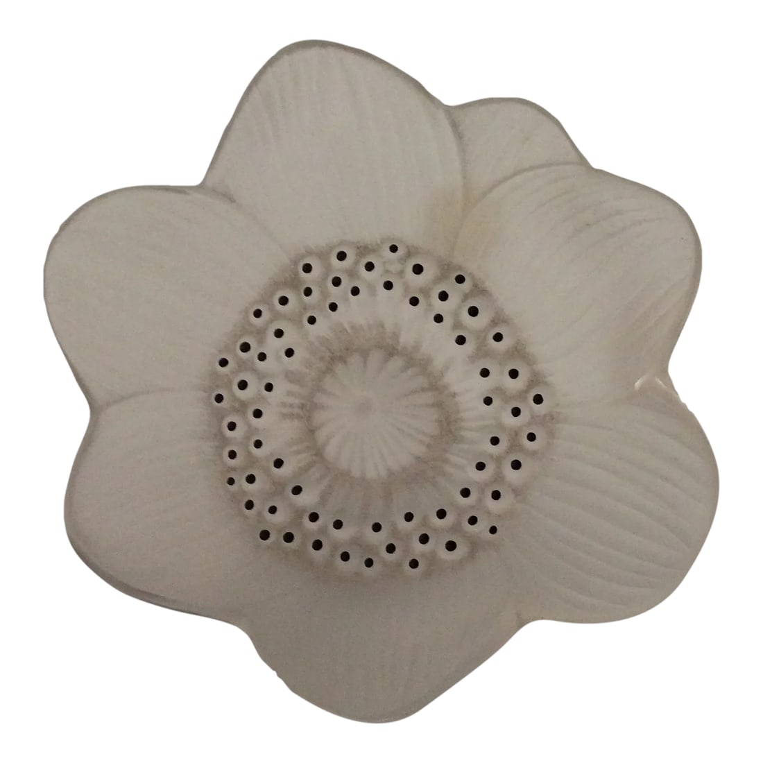 1990s Lalique Anemone Frosted Crystal Paperweight (1 of 7)