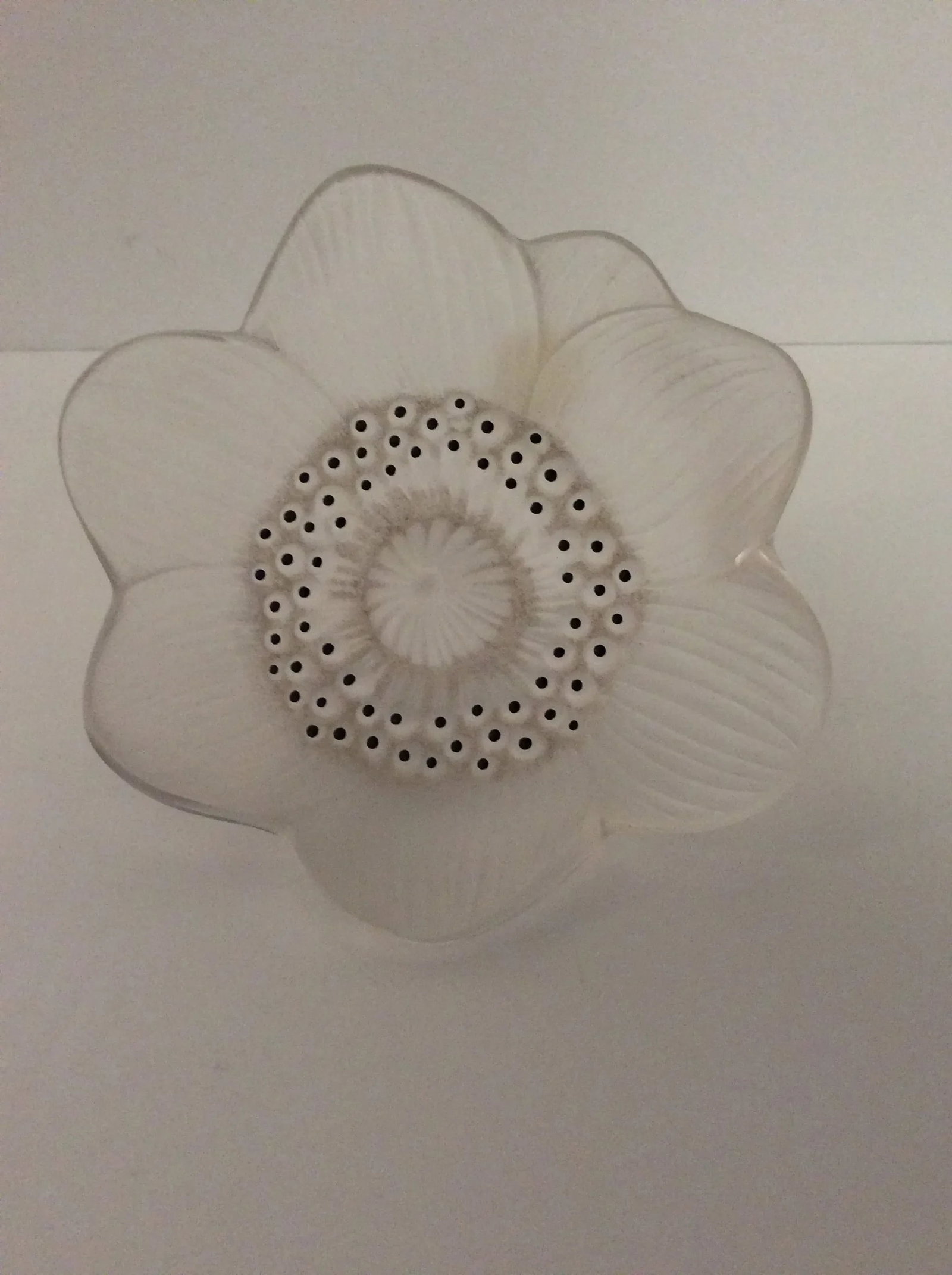 1990s Lalique Anemone Frosted Crystal Paperweight - 7