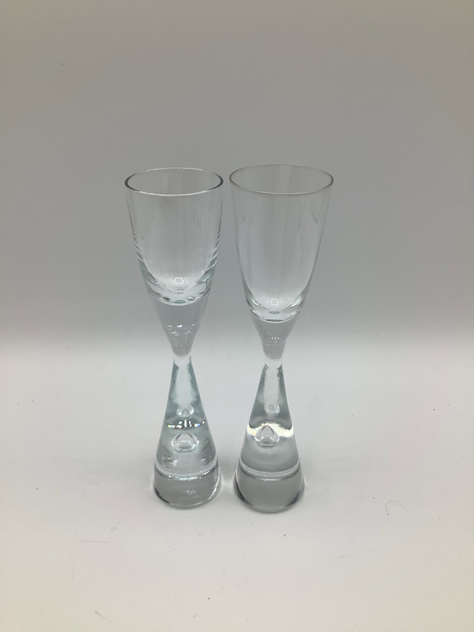 50's Holmegaard Denmark Princess Teardrop Crystal Cordial Flutes by Bent Severin - Set of 8 - 6
