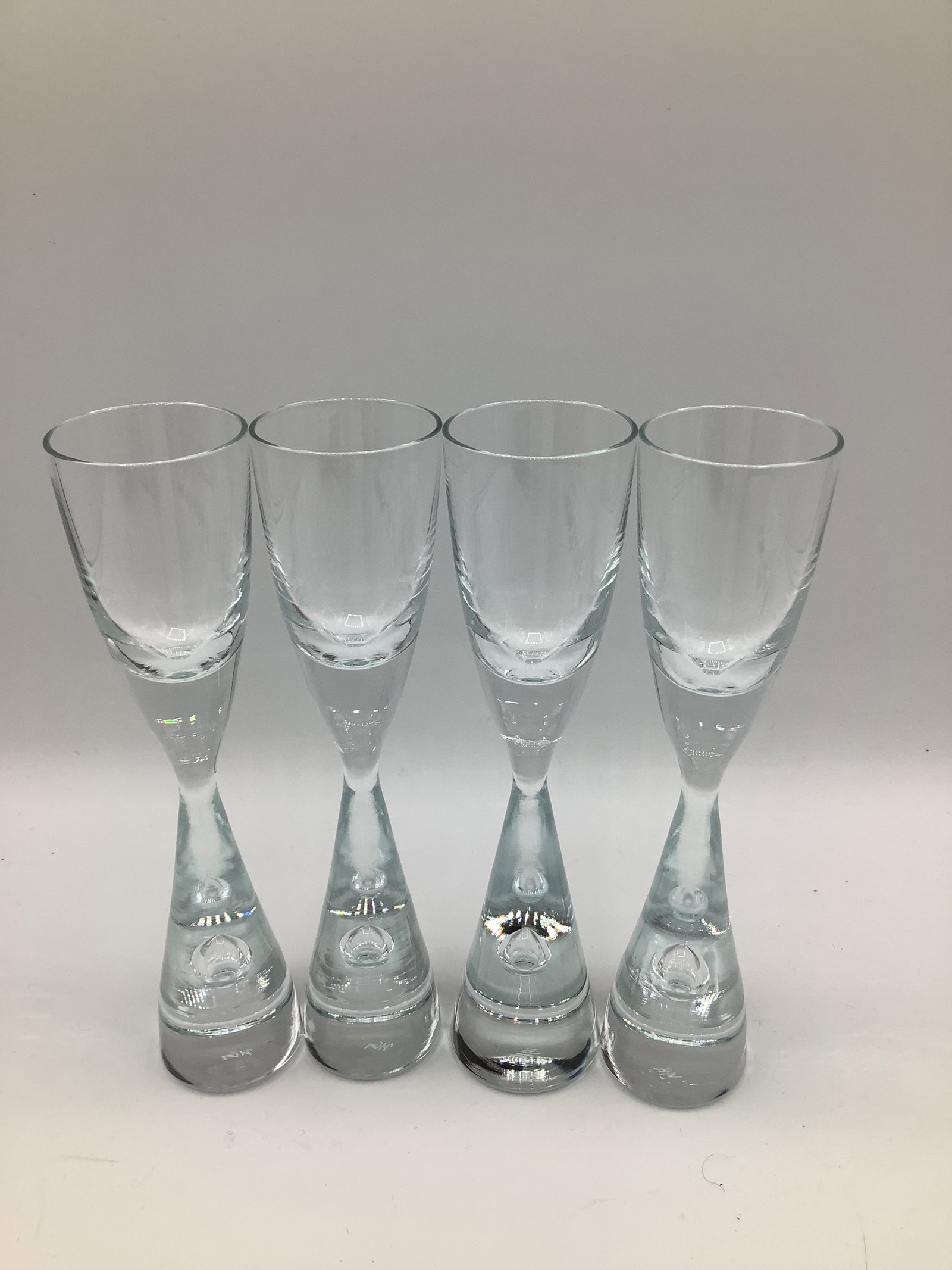 50's Holmegaard Denmark Princess Teardrop Crystal Cordial Flutes by Bent Severin - Set of 8 - 7