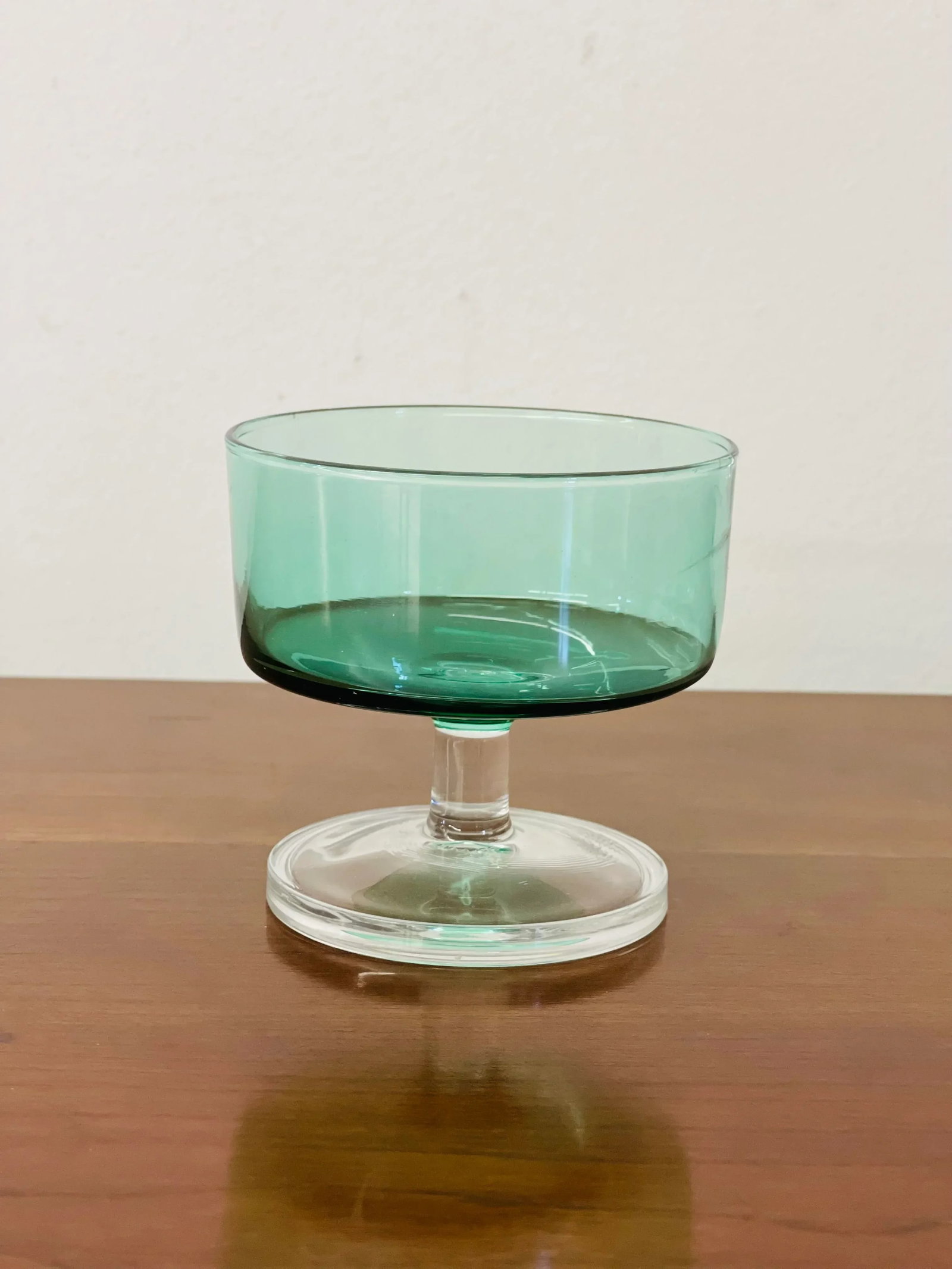 Vintage Mid-Century Modern French Cristal D'Arques Cavalier Green Champagne Coupes - Set of 4 - 8