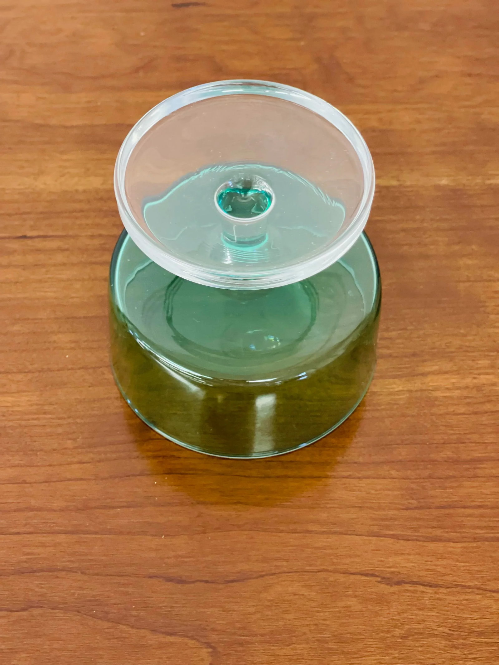 Vintage Mid-Century Modern French Cristal D'Arques Cavalier Green Champagne Coupes - Set of 4 - 9
