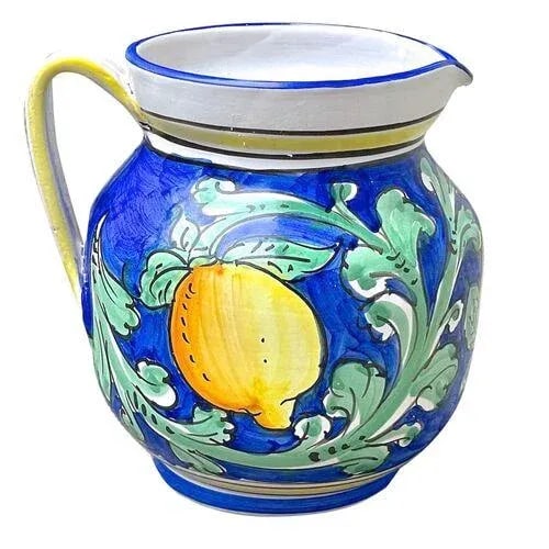 Vintage Italian Lemon & Acanthus Leaf Pitcher - 6