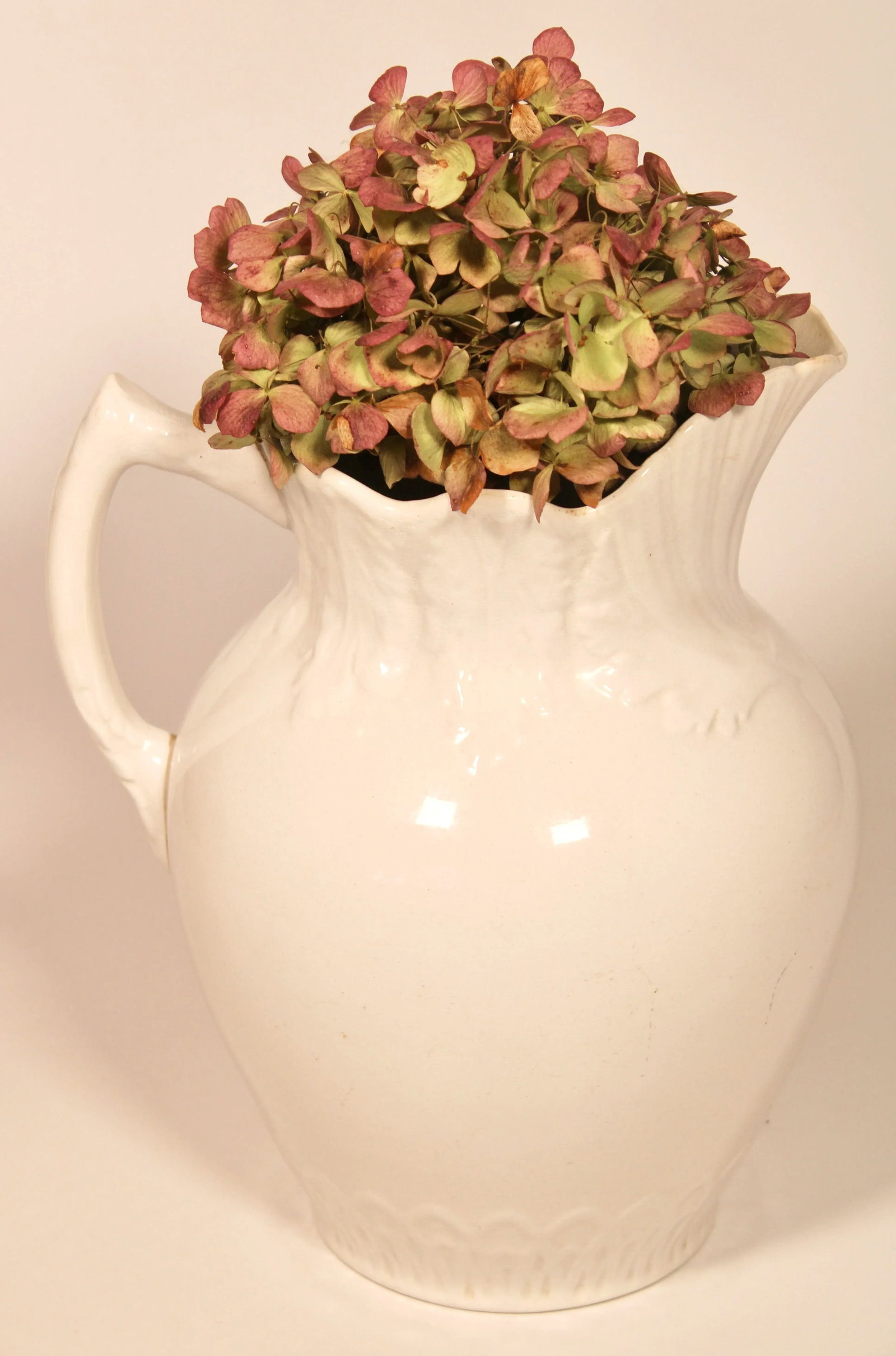 Vintage English White Ironstone Ceramic Pitcher - 2