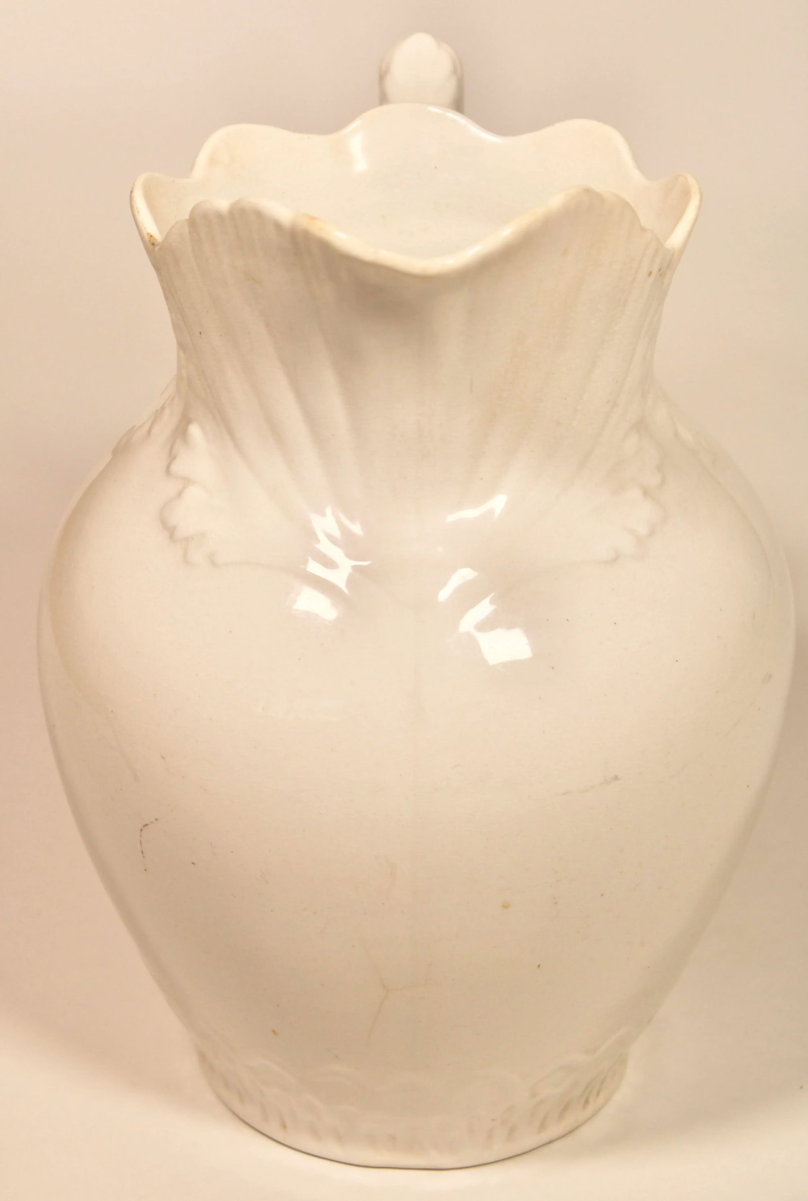 Vintage English White Ironstone Ceramic Pitcher - 5