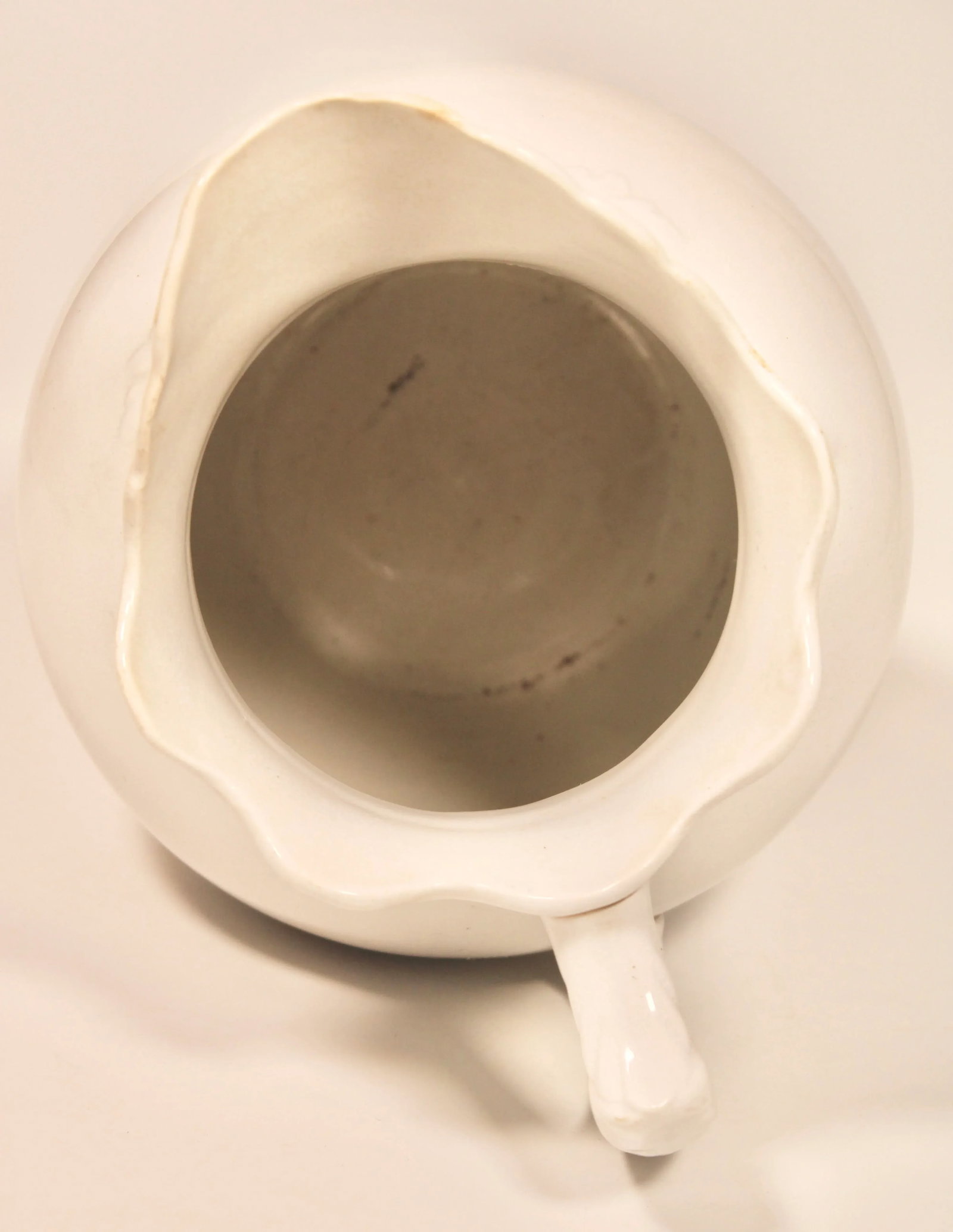 Vintage English White Ironstone Ceramic Pitcher - 6