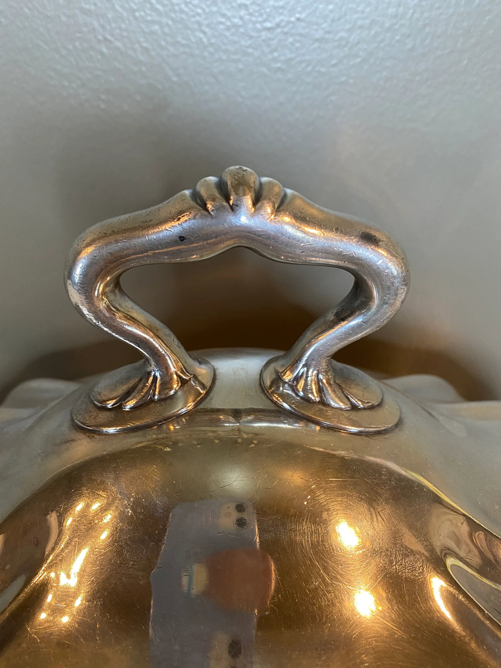 Heavy Hotel Silver Crested Meat Dome and Under-Tray - 4