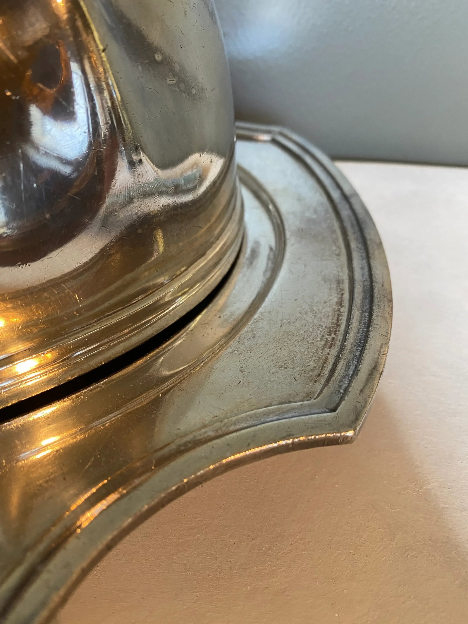 Heavy Hotel Silver Crested Meat Dome and Under-Tray - 5