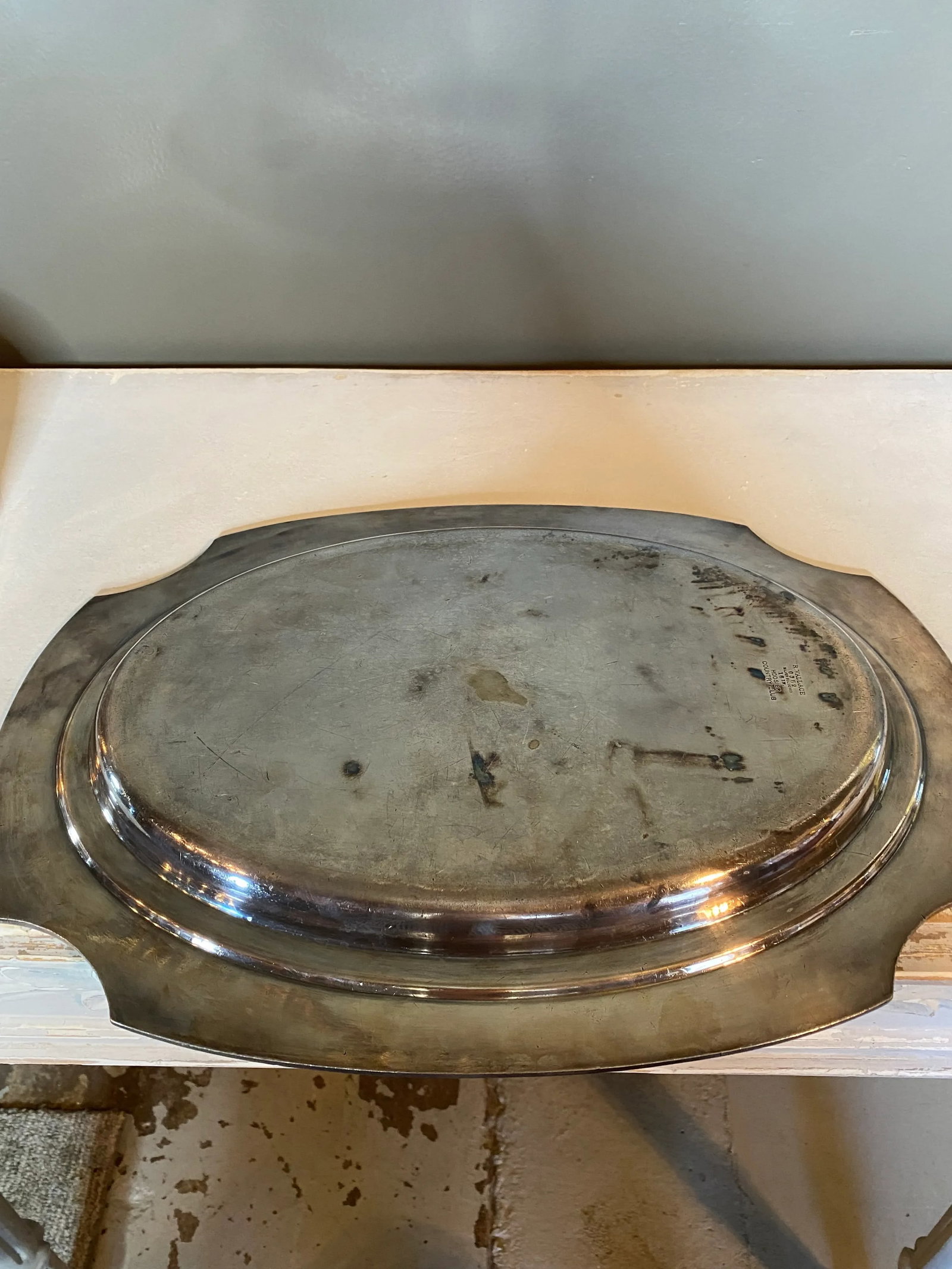 Heavy Hotel Silver Crested Meat Dome and Under-Tray - 9