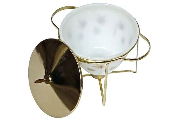 Mid-Century Modern Round Dish Warmer - 2