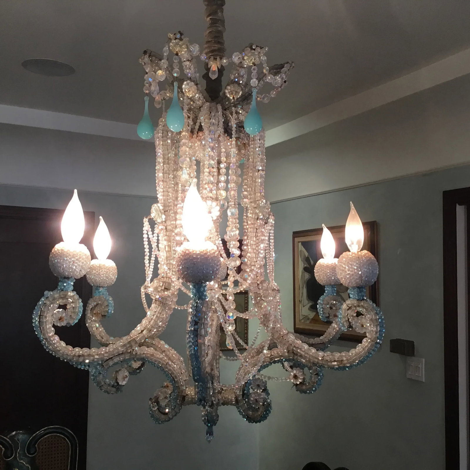 Crystal Six-Arm Chandelier - 2
