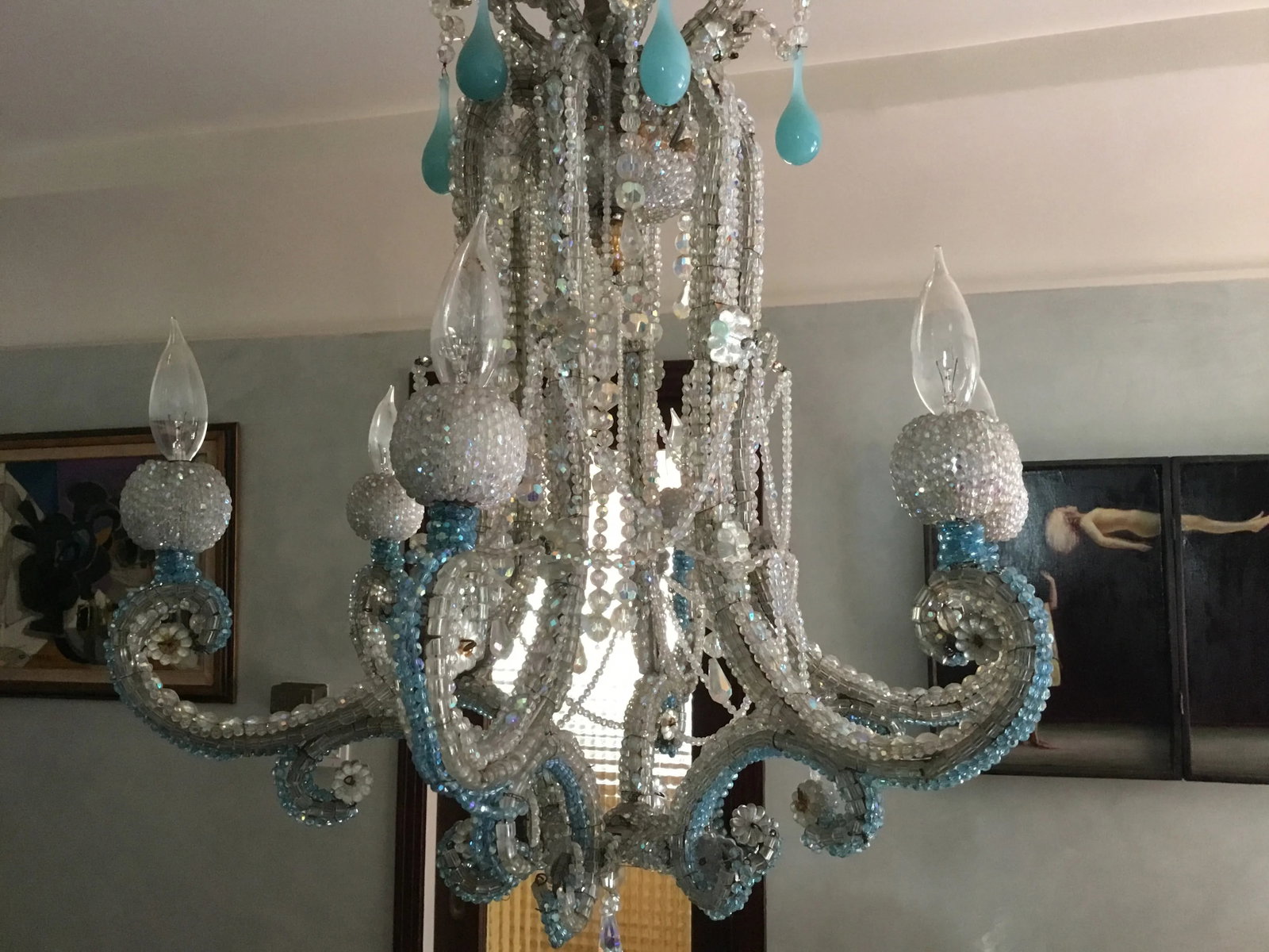 Crystal Six-Arm Chandelier - 3