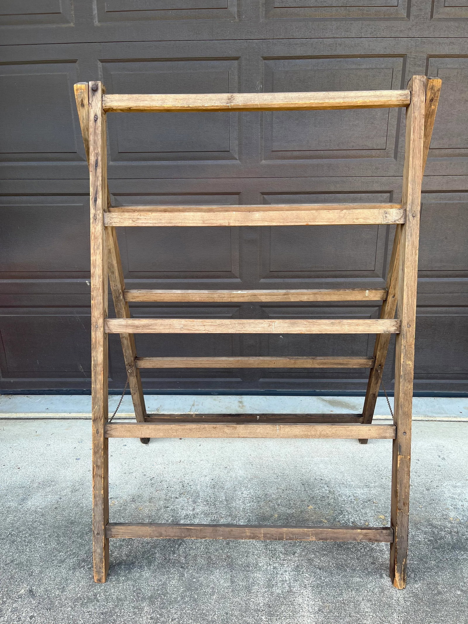 Mid 19th Century Antique Folding Wooden Drying Rack - 3