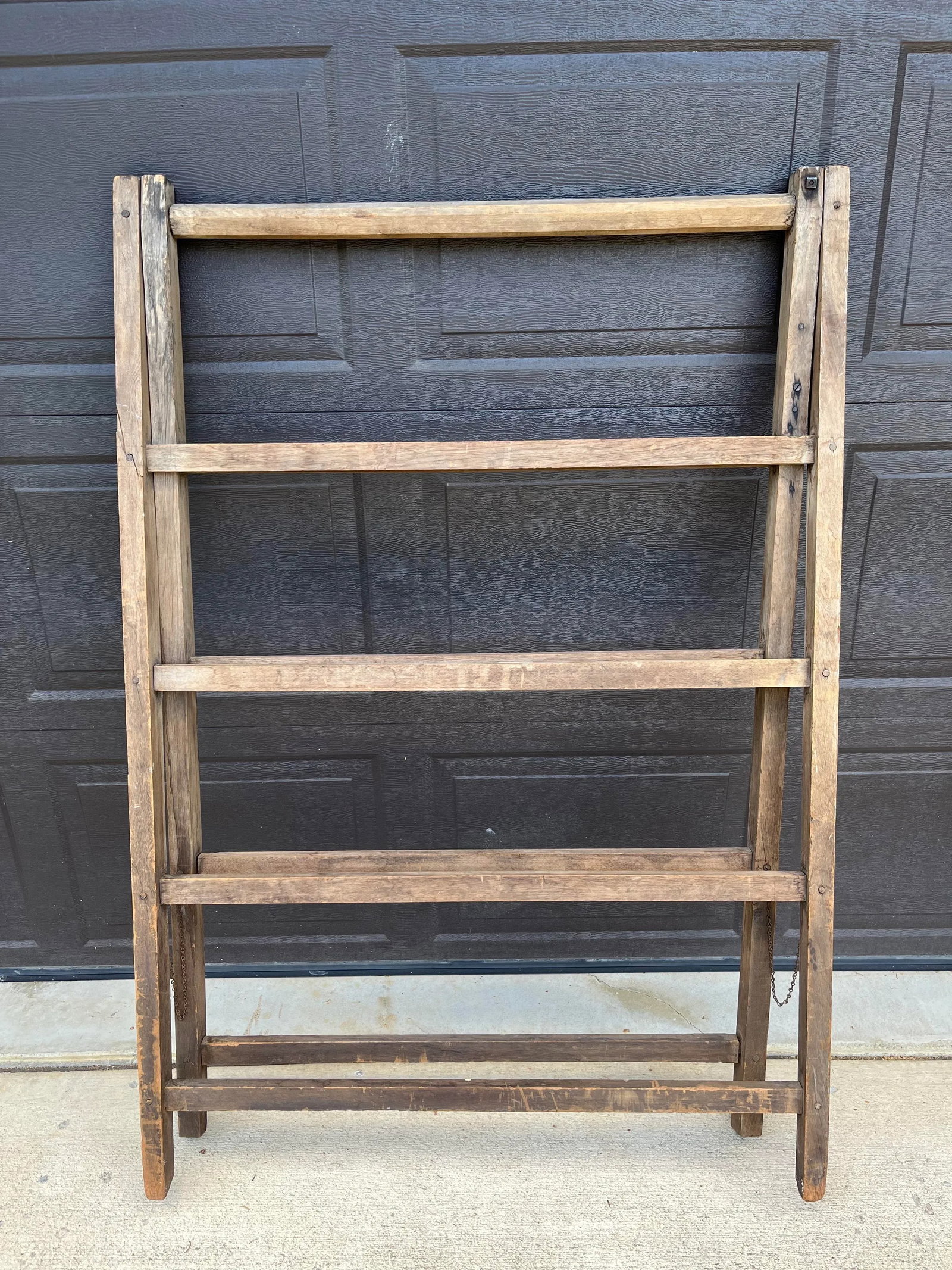 Mid 19th Century Antique Folding Wooden Drying Rack - 9