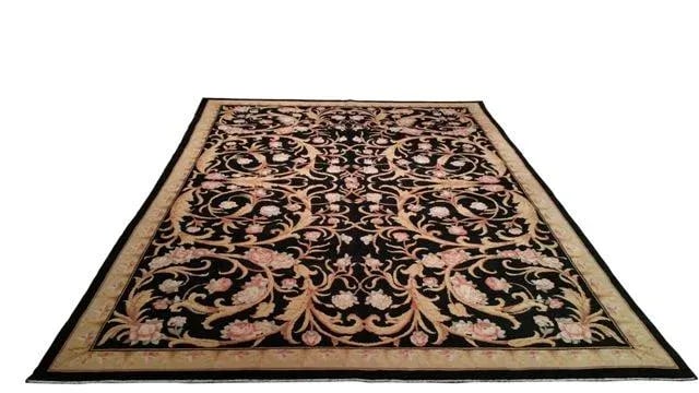 Aubusson Design Handmade Rug - 8x11 - Size Cat. 8x10 9x12 - 2