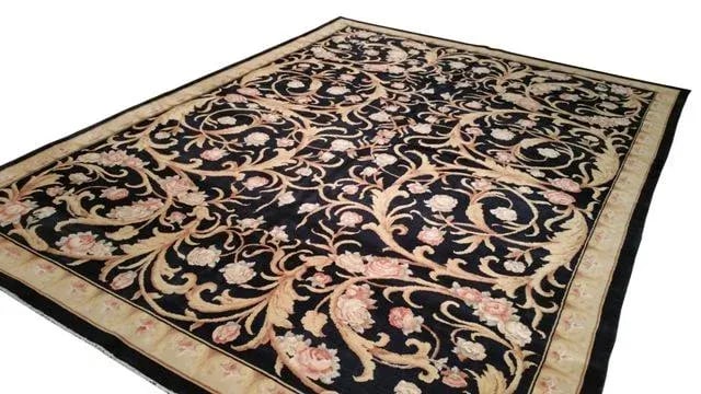 Aubusson Design Handmade Rug - 8x11 - Size Cat. 8x10 9x12 - 3