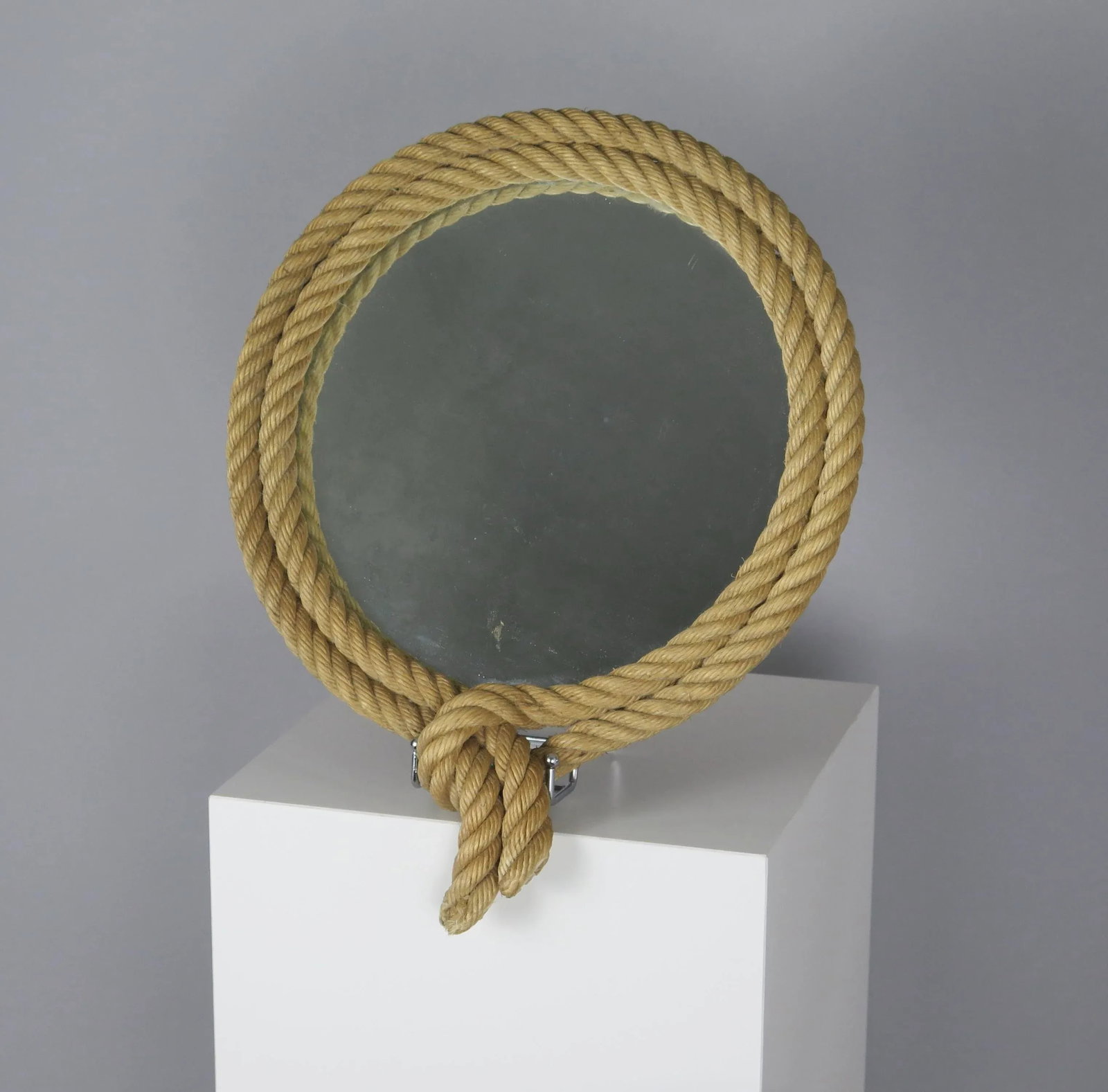 Circa 1960s Audoux Minet French Rope Mirror - 3