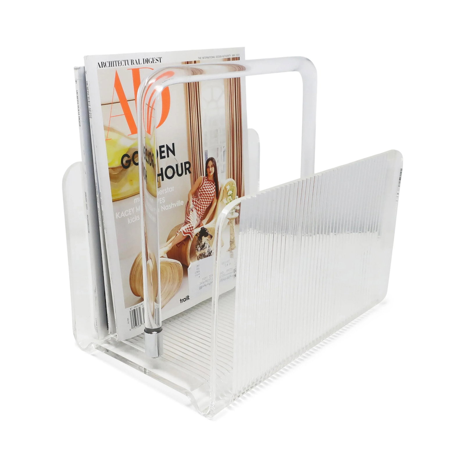 1970s Lucite Magazine Rack - 4