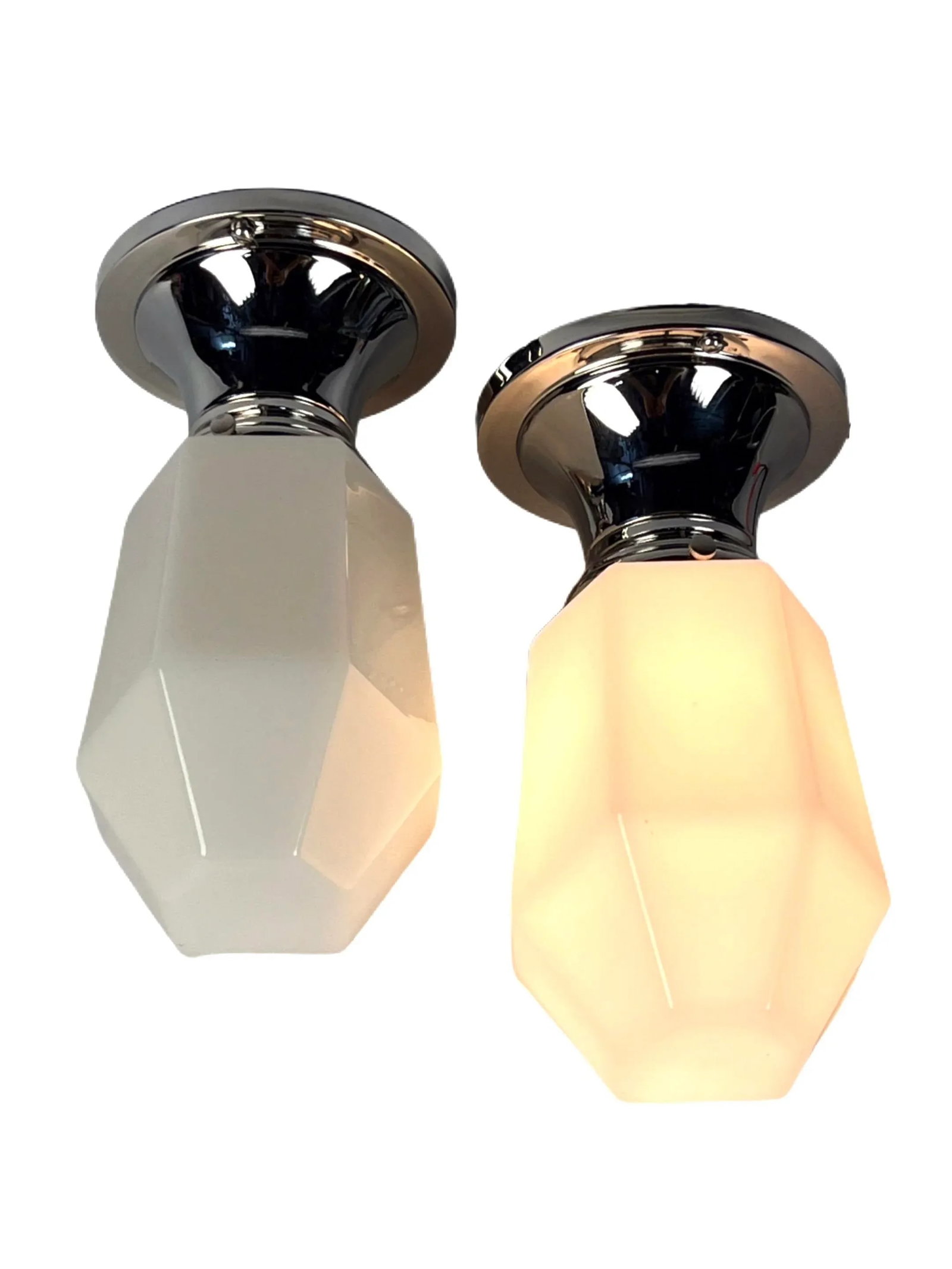 1930s Chrome Art Deco Bath Sconces - a Pair - 3