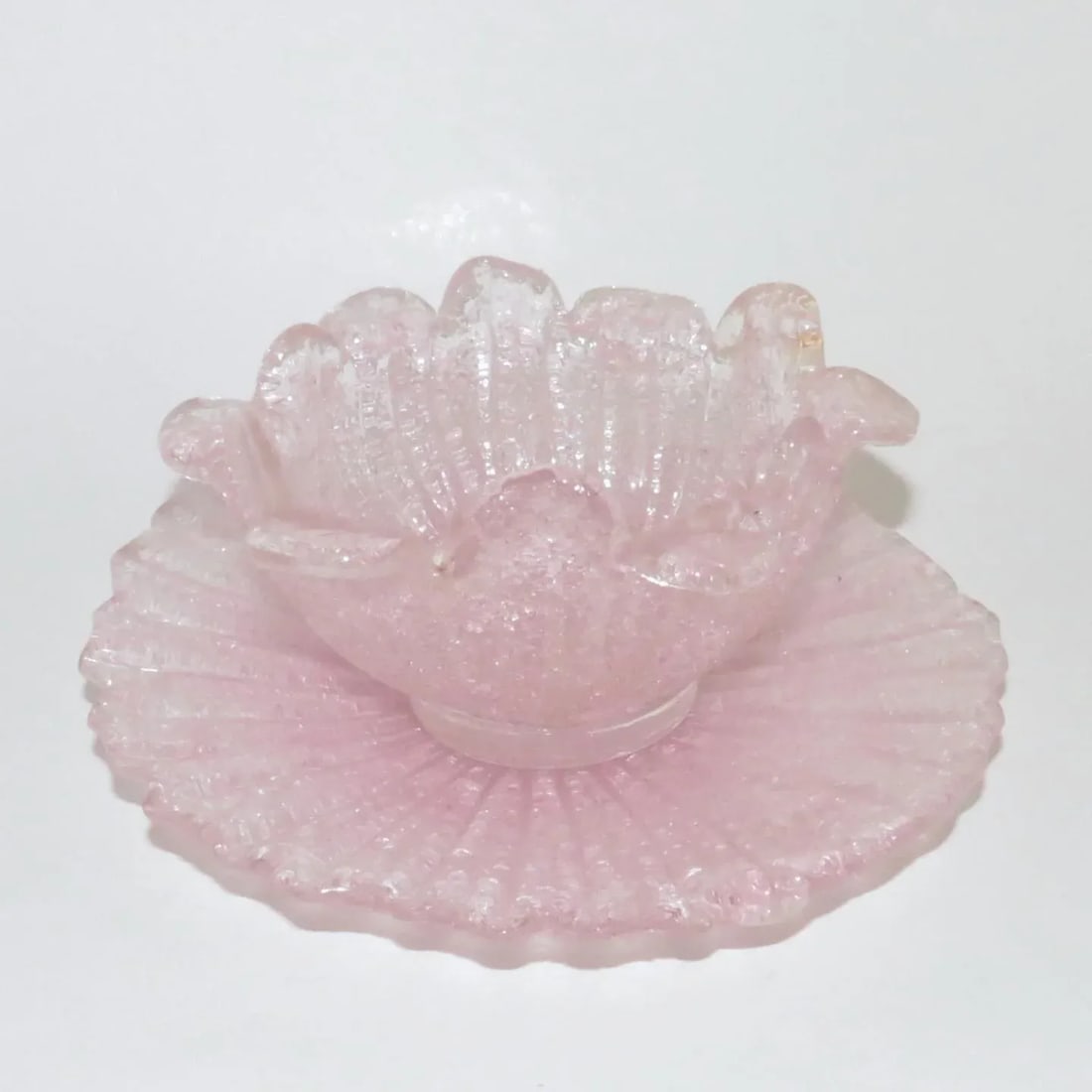 Fratelli Toso Murano Pink Bowls & Plates, Set of 7 - 2