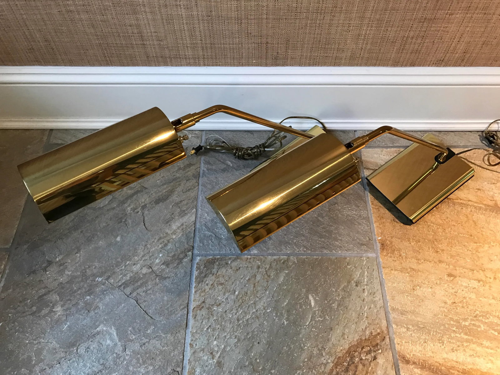 Koch & Lowy Brass Desk Table Lamps Omi - A Pair - 9