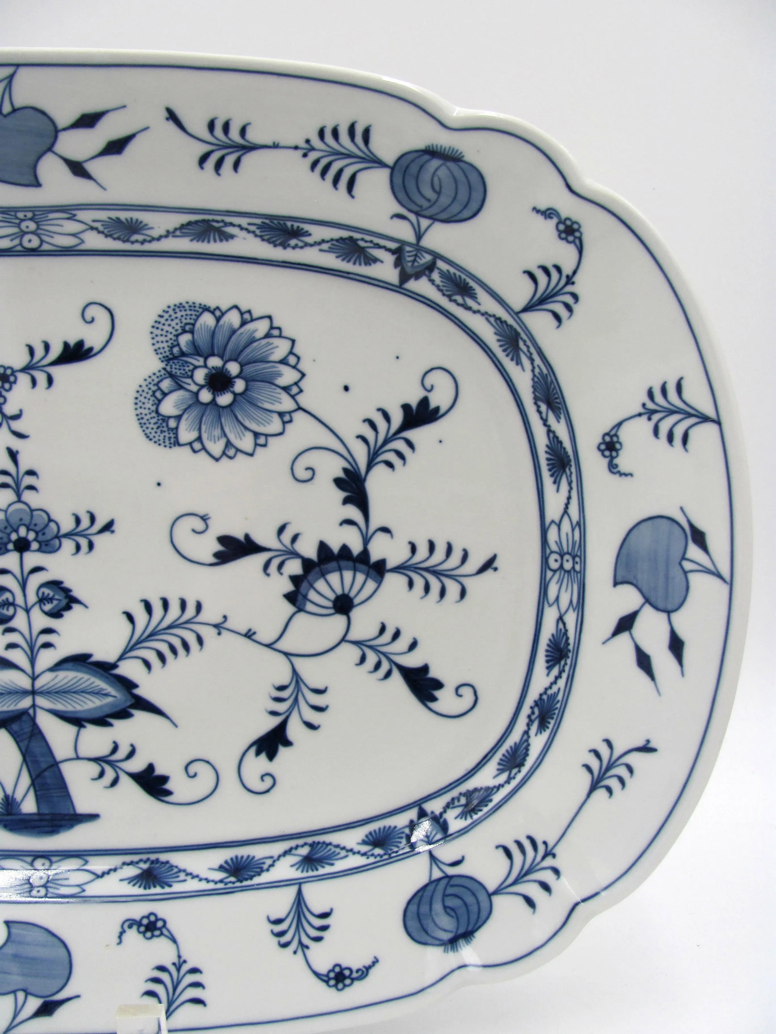 17" Antique German Chinoiserie Meissen Oven and Porcelain Manufactory (Carl Teichert) Rectangular Bl - 3