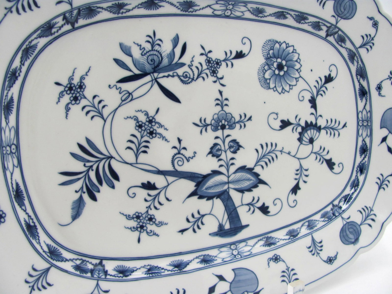 17" Antique German Chinoiserie Meissen Oven and Porcelain Manufactory (Carl Teichert) Rectangular Bl - 4