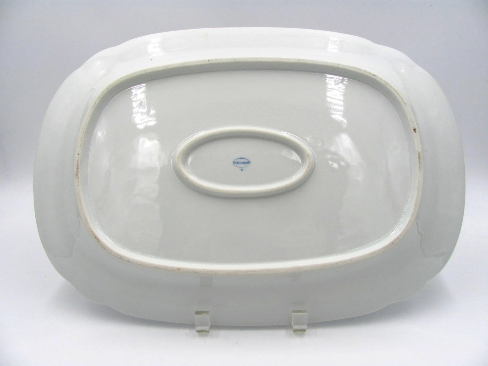 17" Antique German Chinoiserie Meissen Oven and Porcelain Manufactory (Carl Teichert) Rectangular Bl - 5