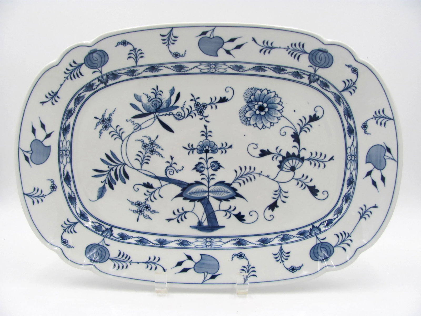 17" Antique German Chinoiserie Meissen Oven and Porcelain Manufactory (Carl Teichert) Rectangular Bl - 8