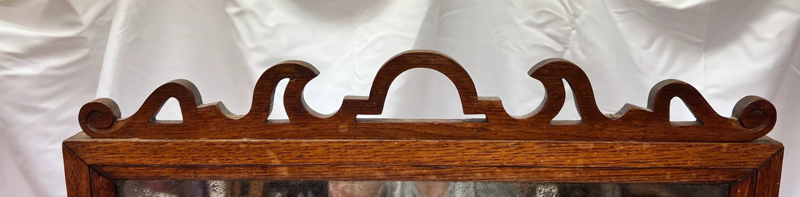 English Oak Floor Standing Dressing Mirror - 2