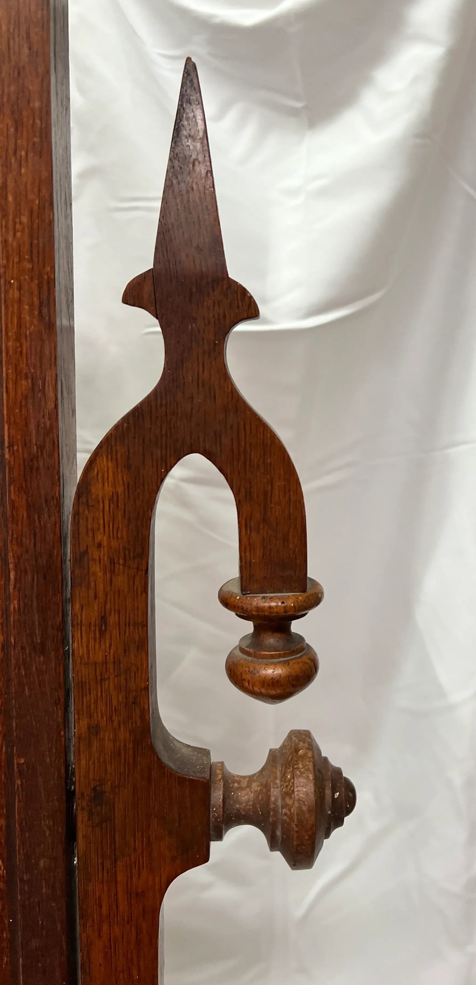 English Oak Floor Standing Dressing Mirror - 4