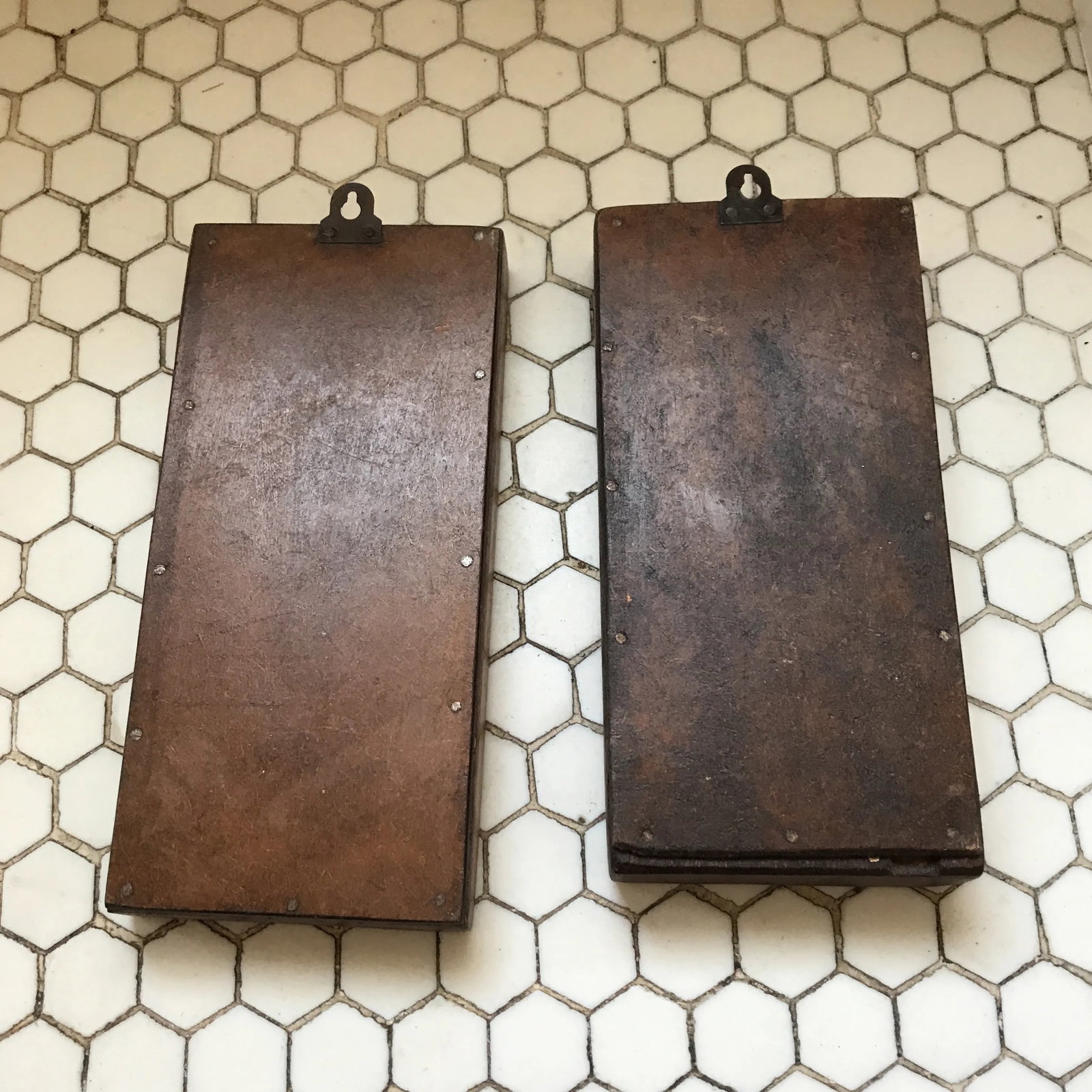 Vintage Indian Archway Painted Teak Mirrors - A Pair - 9