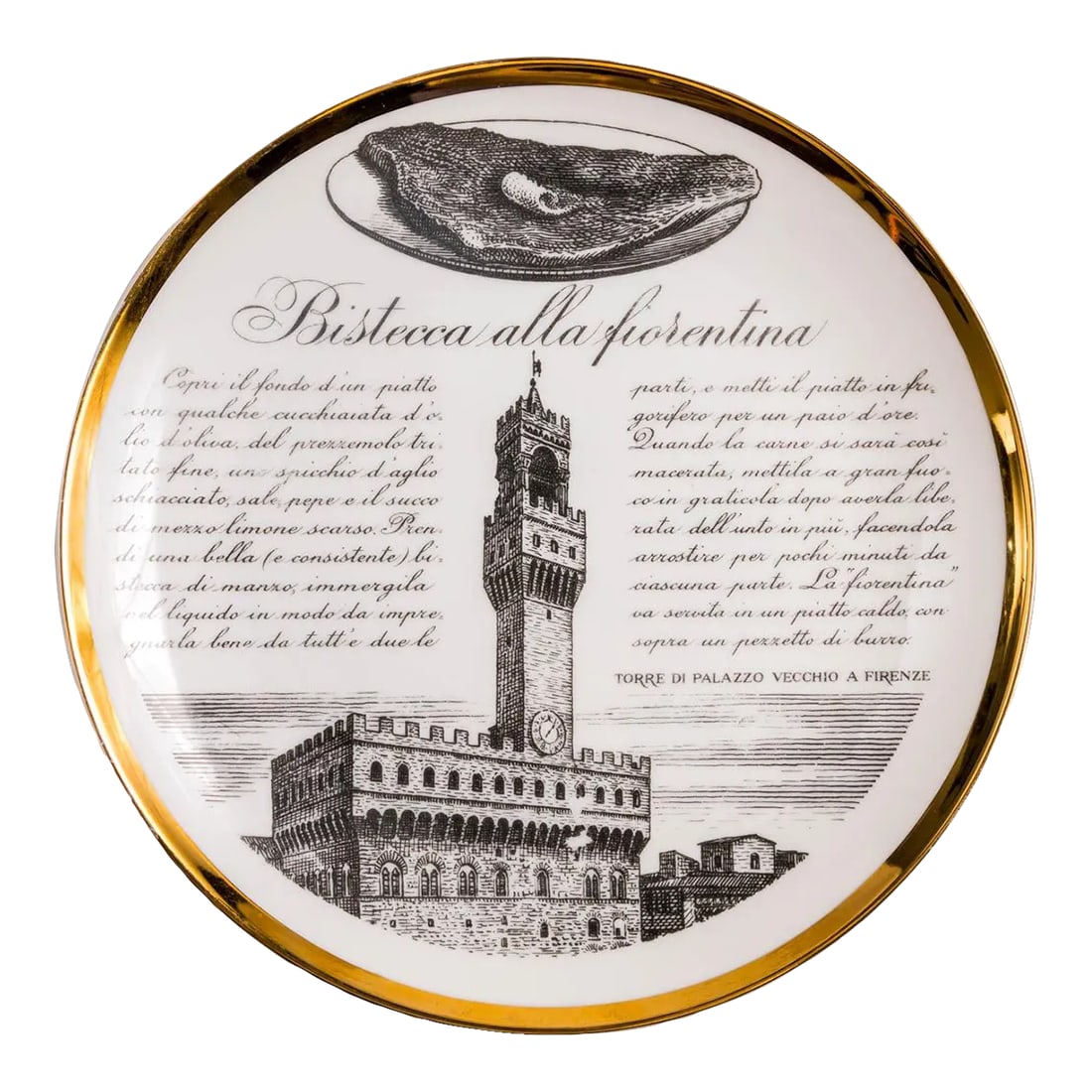 Vintage Piero Fornasetti Specialita Toscane Recipe Plate #5 (1 of 6)