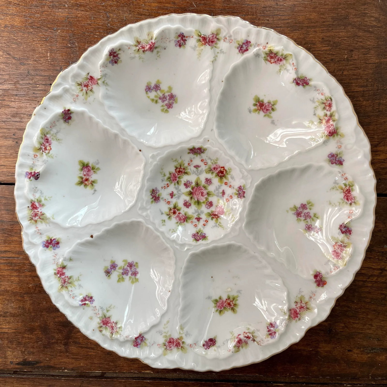Antique Schmidt & Co Oyster Plate - 7