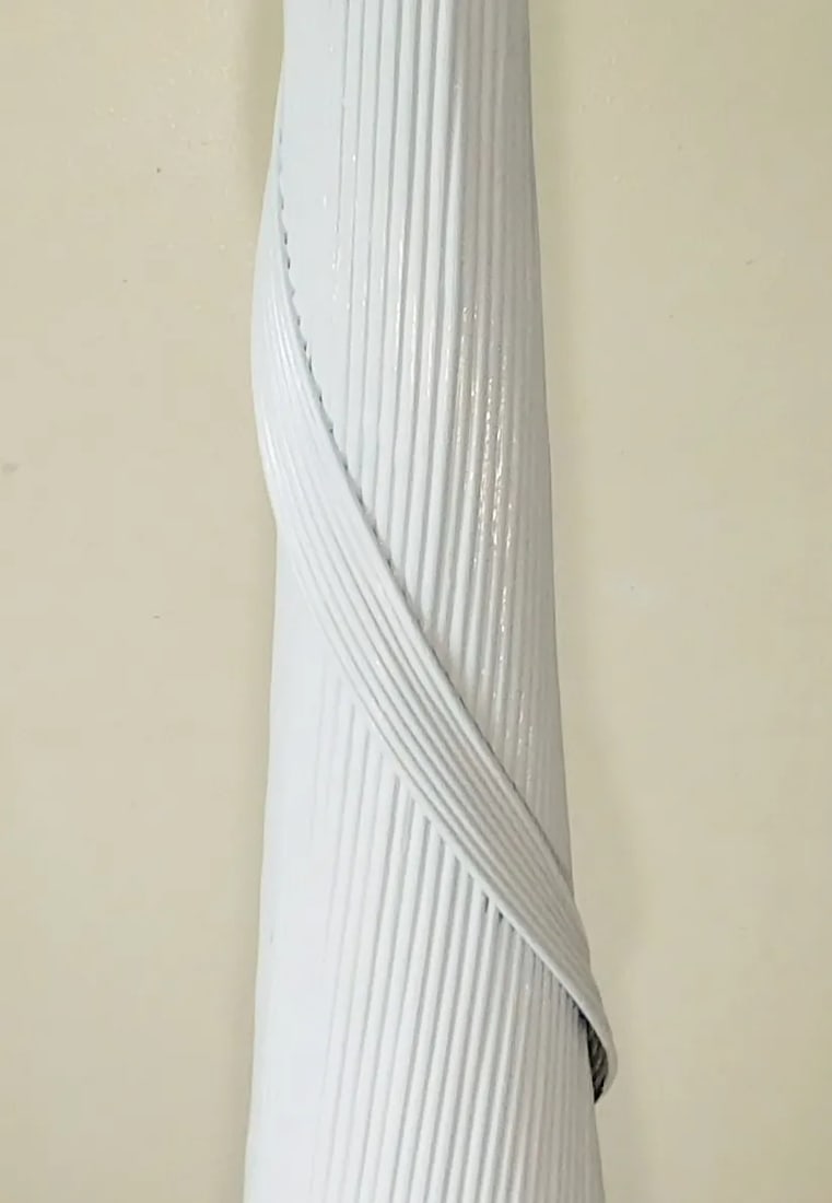 Vintage Betty Cobonpue Style White Pencil Reed Sculptural Floor Lamp With Shade - 4