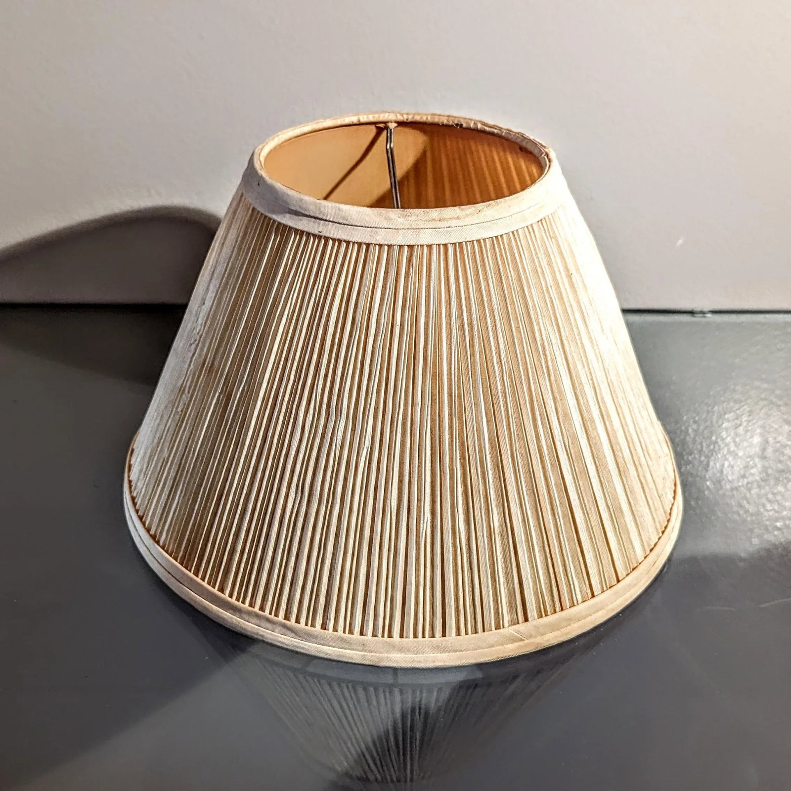 Mid-Century Raffia Pleated Shade - 2