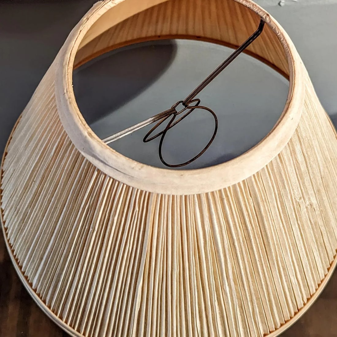Mid-Century Raffia Pleated Shade - 3