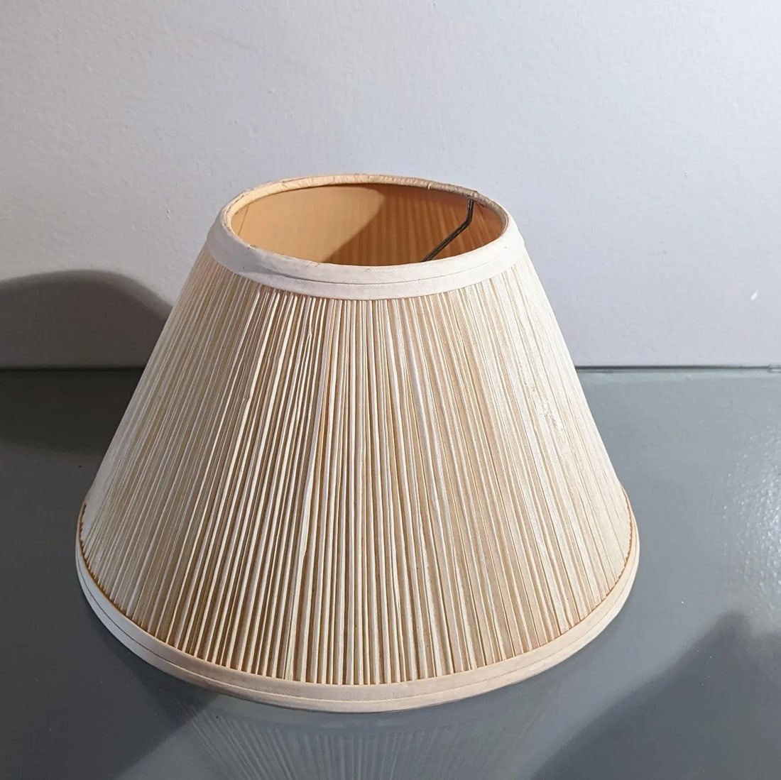 Mid-Century Raffia Pleated Shade - 5