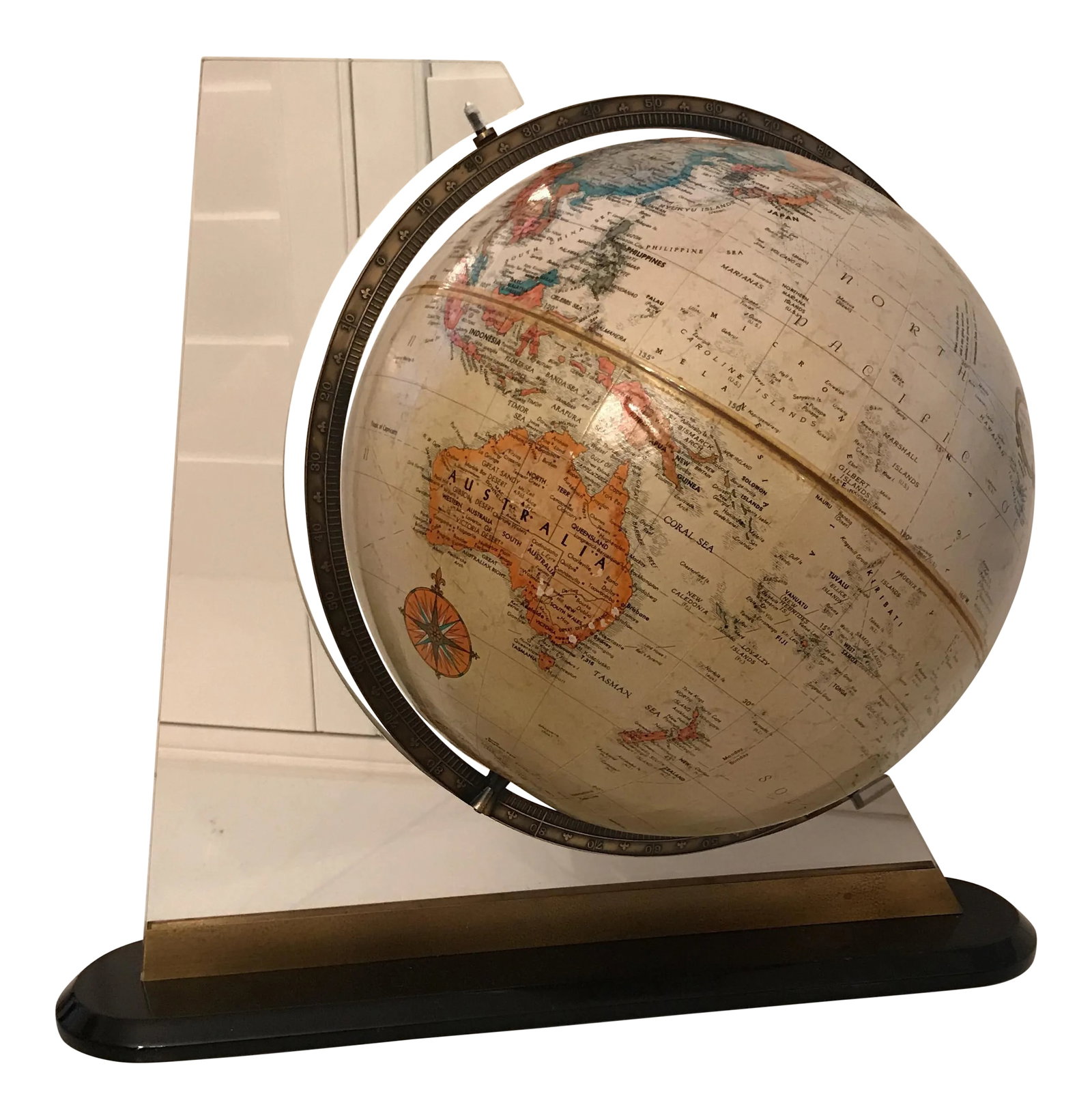 1970's World Globe With Acrylic Stand (1 of 10)