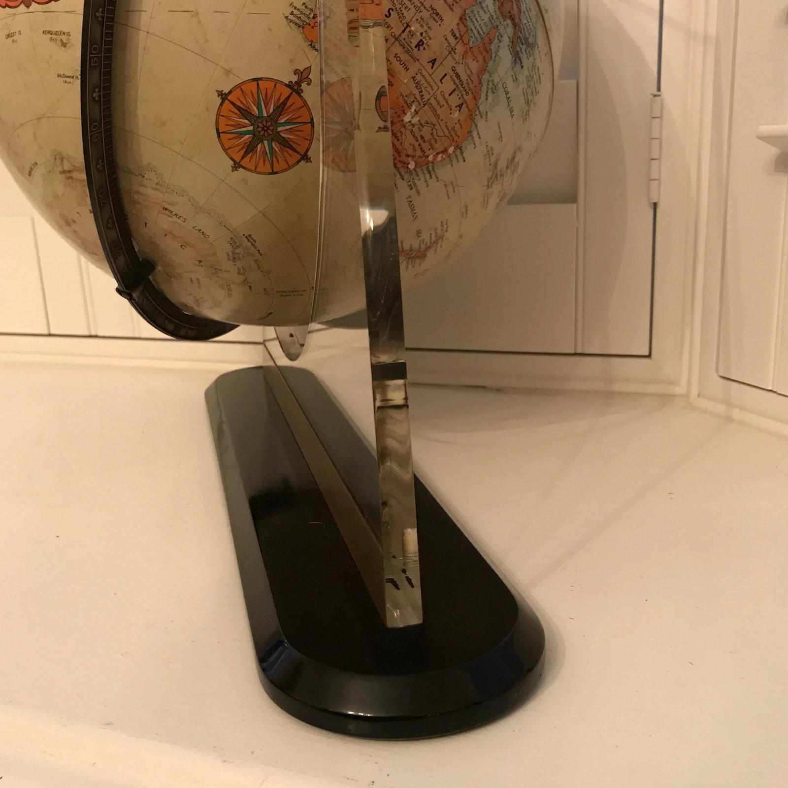 1970's World Globe With Acrylic Stand - 5