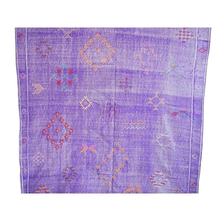 Bright Purple Silk Sabra Rug - 6' * 10' - 2