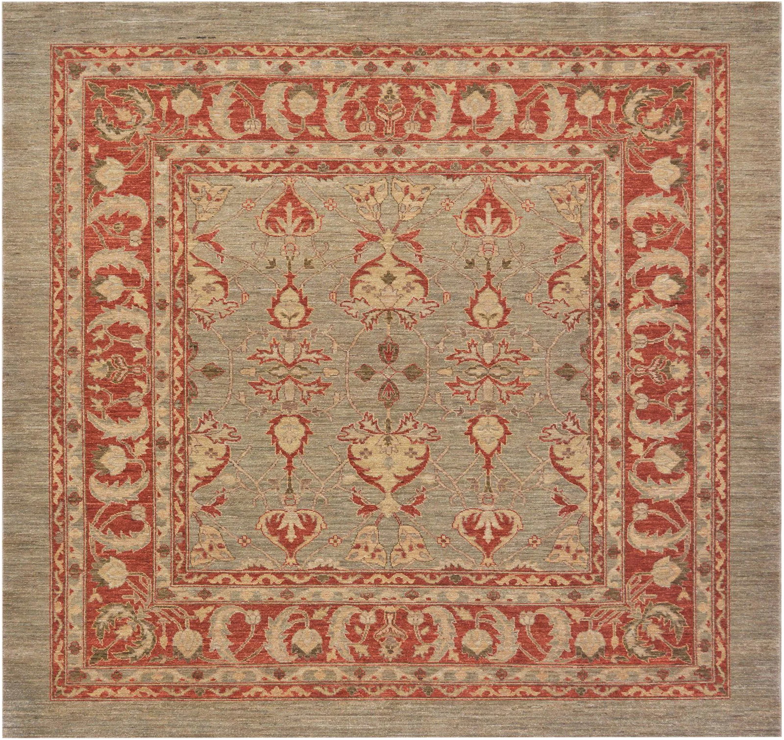 Mansour Superb Quality Handmade Square Agra Rug - 6'8'' * 7' (1 of 4)