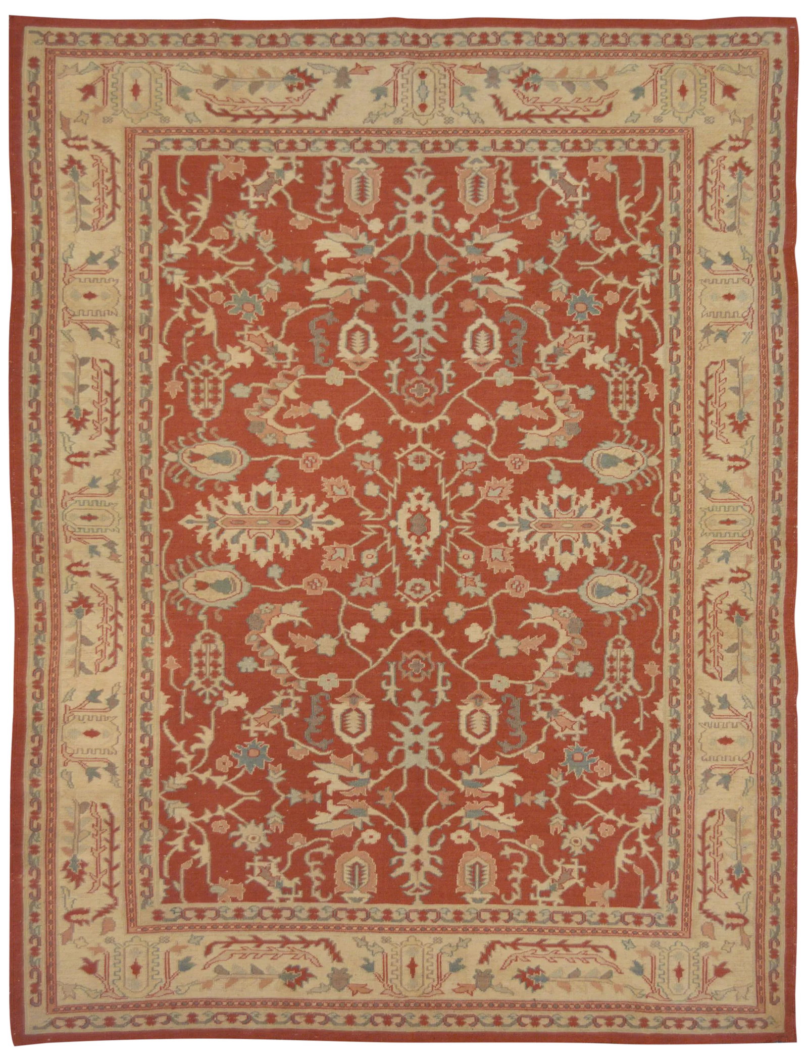Mansour Fine Handmade Sumack Rug: Genuine handwven Sumack rug from Kashmir. This flat woven rug features an all-over decorative design and it is made of 100% fine kashmiri natural wool. Condition: Alterations: Original Condition Unalt