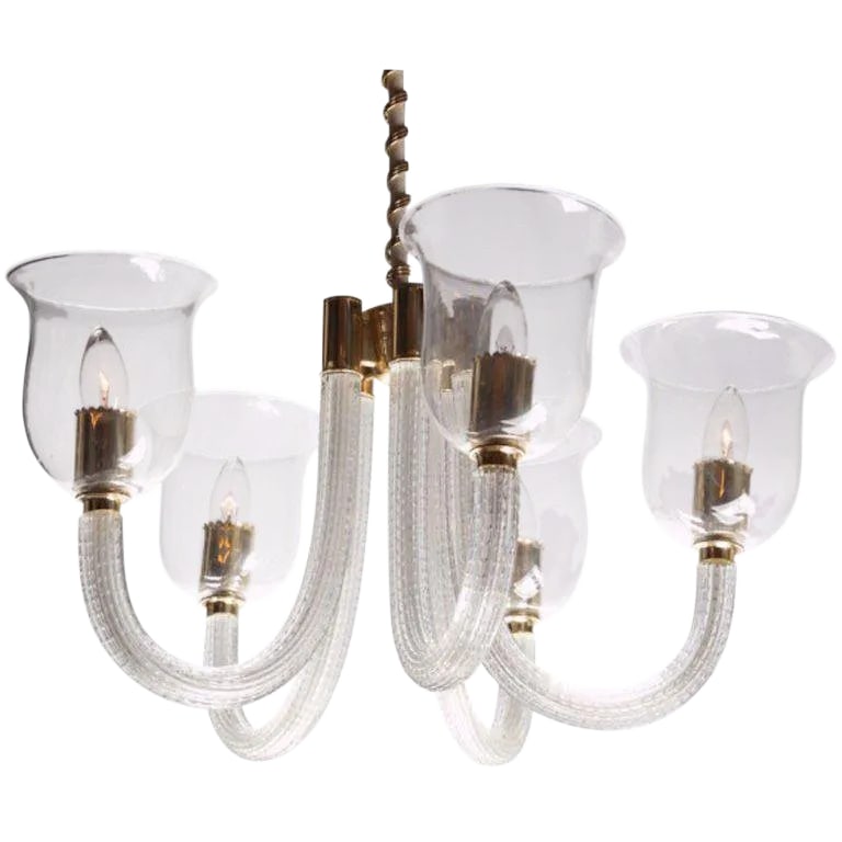1940s Venini Five-Arm Chandelier (1 of 5)