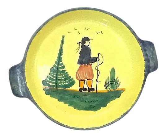 Vintage French Quimper Hiker Serving Bowl (1 of 6)