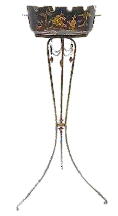 Antique Chinoiserie Tole Floor Cachepot (1 of 9)