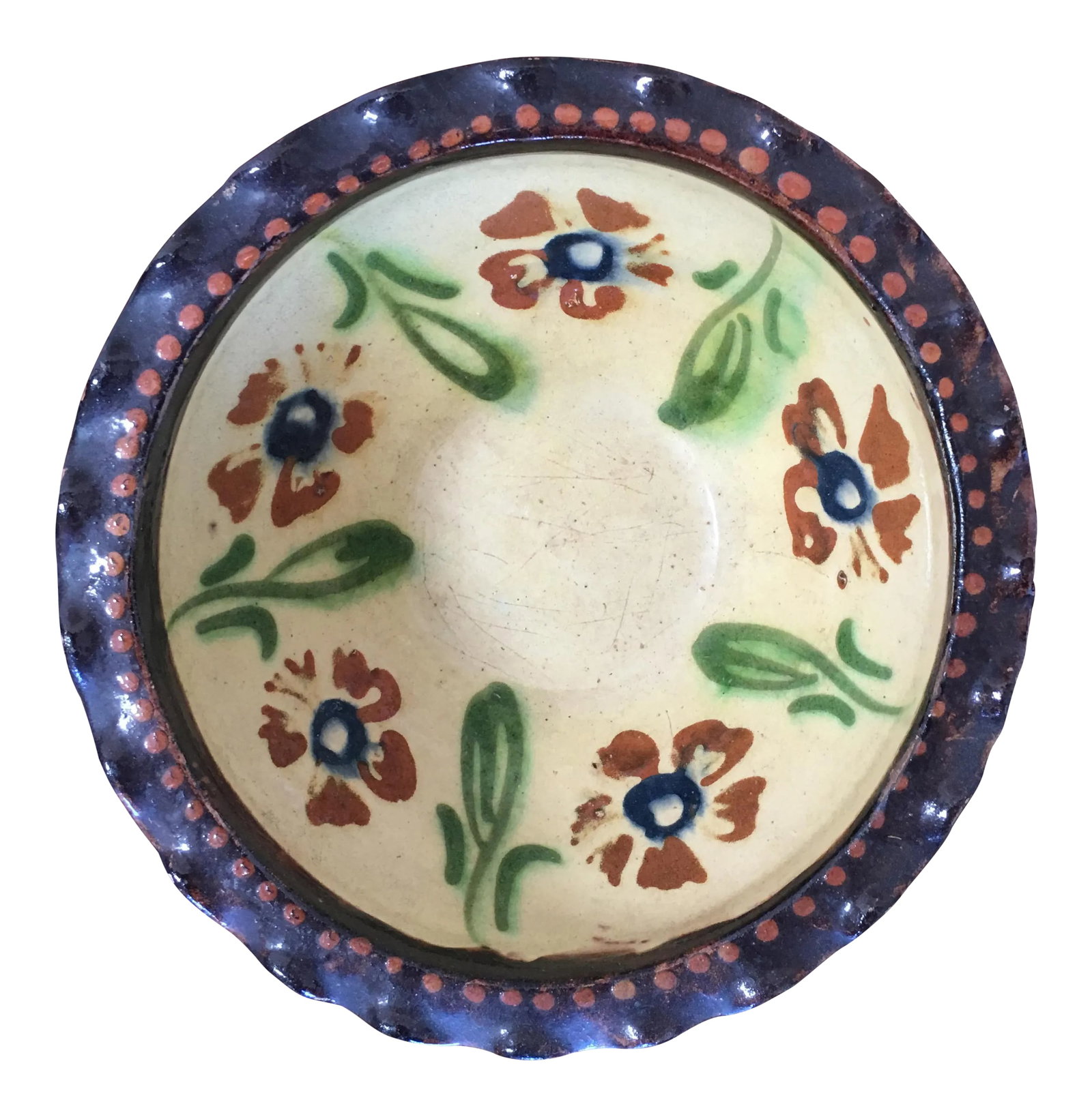 Mid 19th Century French Jaspe Hand-Painted Bowl (1 of 10)