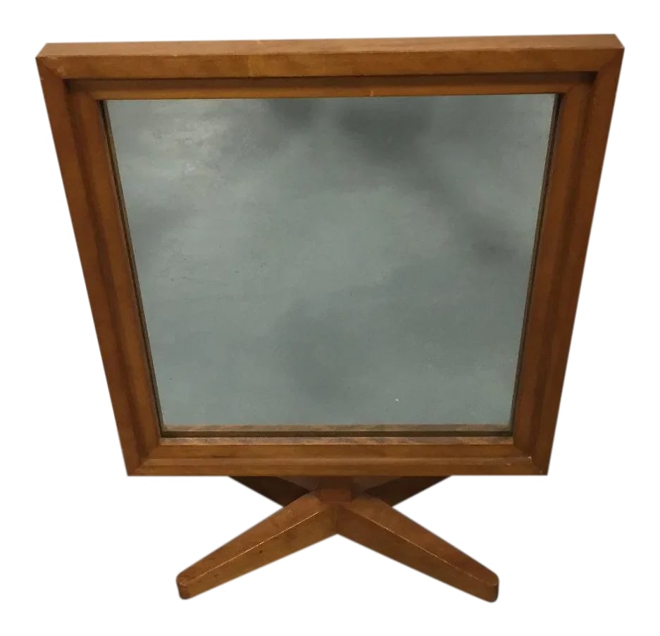 Mid-Century Wooden Table Mirror (1 of 5)